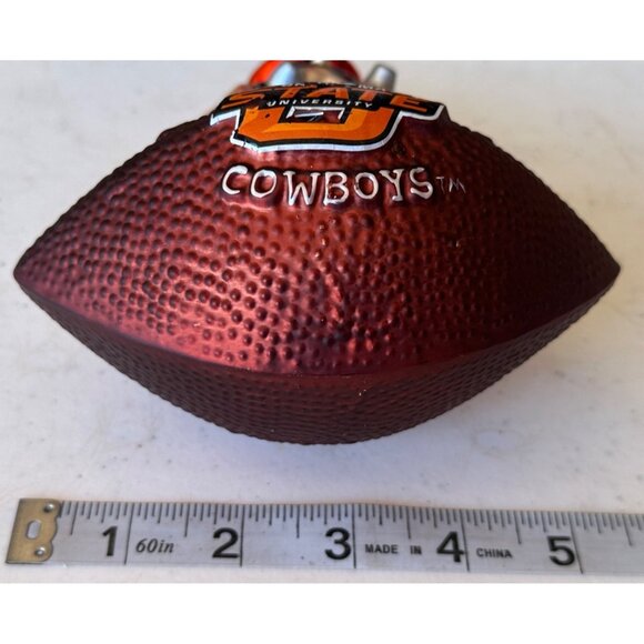 Oklahoma State University Cowboys Football Pistol Pete Metallic Ornament (READ) - Picture 7 of 10